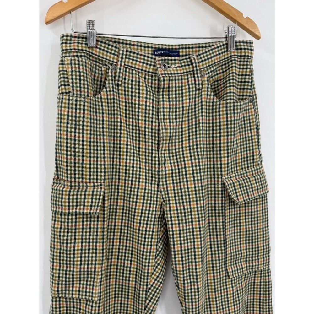 Levi's Made & Crafted Barrel Navigator Plaid Pants | Multi | Size 29 - Picture 6 of 8